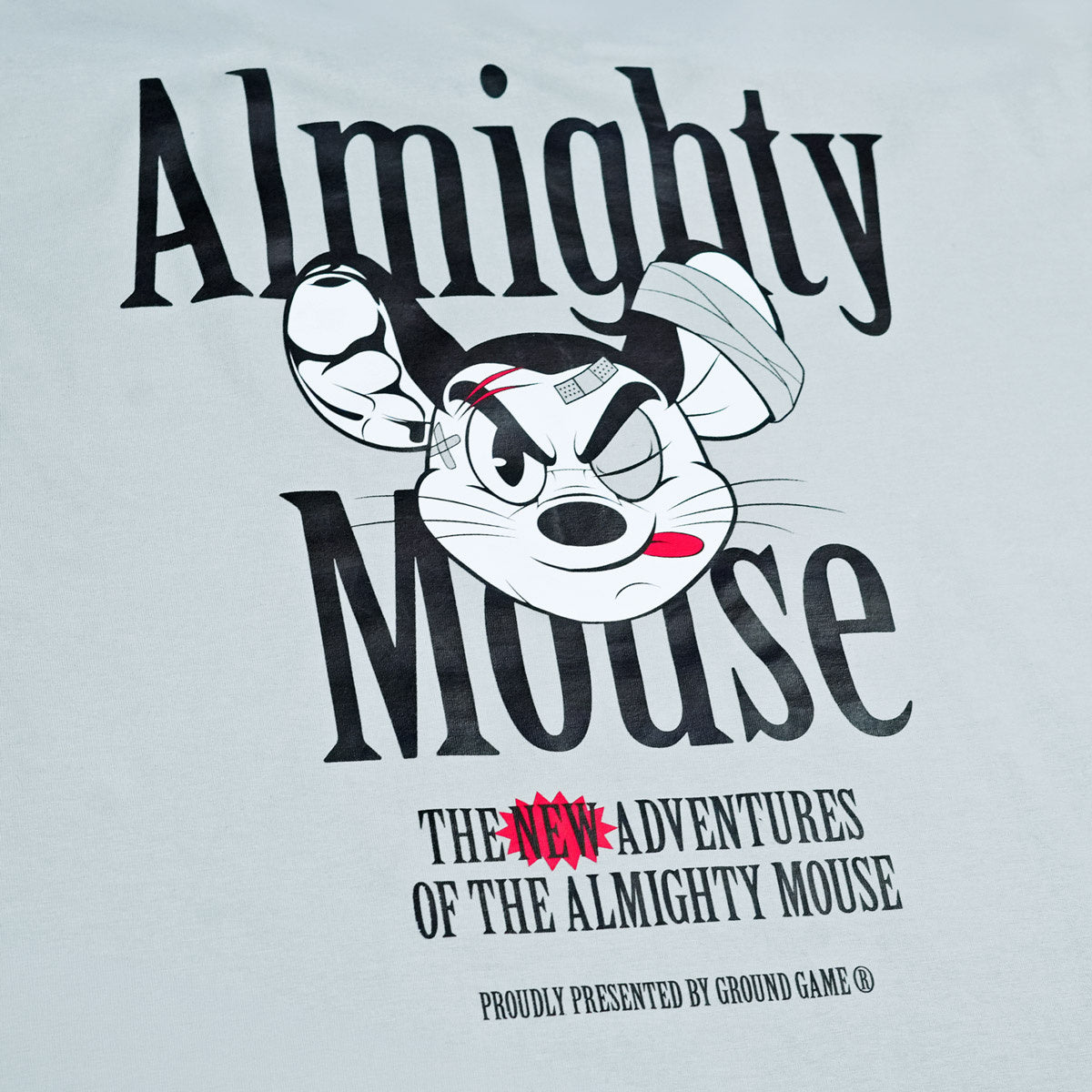 T-shirt Almighty Mouse Oversize (Niebieskoszary)