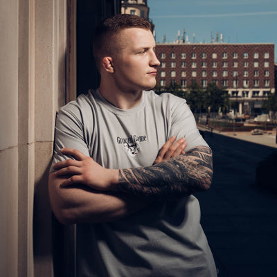 T-shirt Almighty Mouse Oversize (Niebieskoszary)