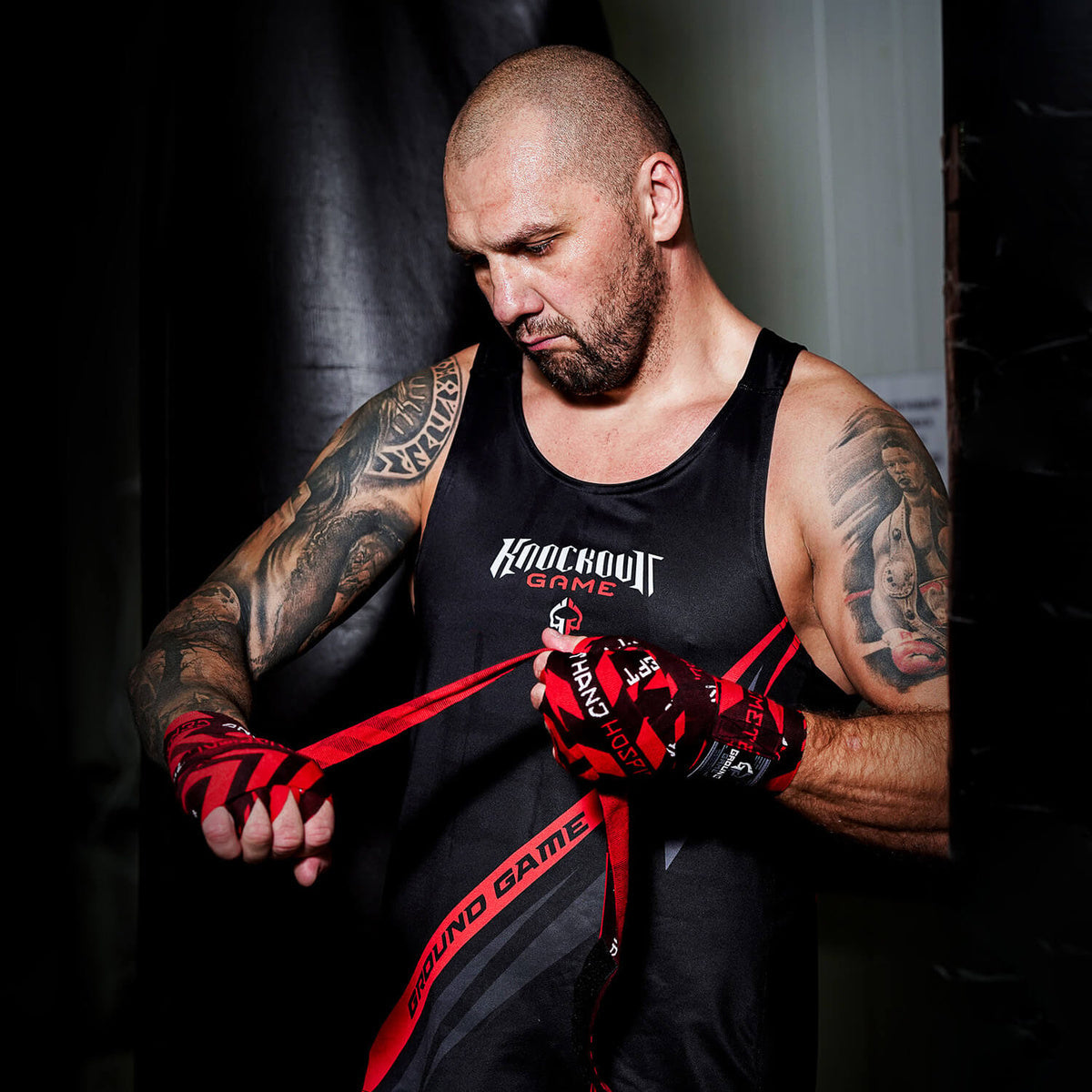 Boxing Tank Top Knockout Game (Black)