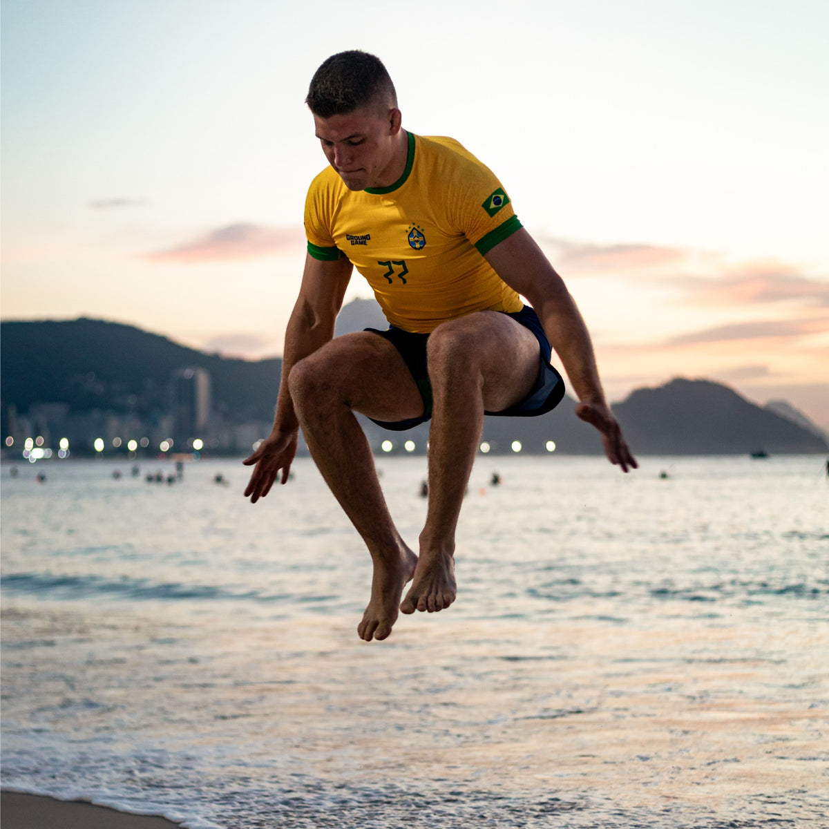 Rashguard Brazil Football krótki rękaw