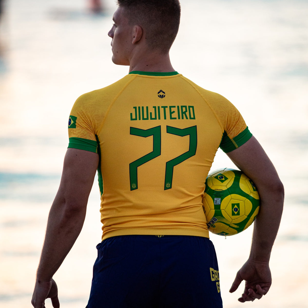 Rashguard Brazil Football krótki rękaw