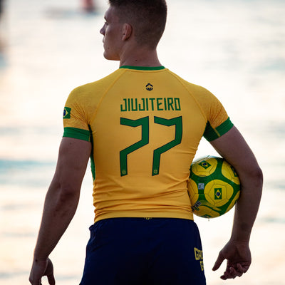 Rashguard Brazil Football krótki rękaw